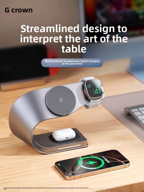 MagSafe four-in-one magnetic wireless charger is suitable for mobile phone headset watch bracket multifunctional universal.