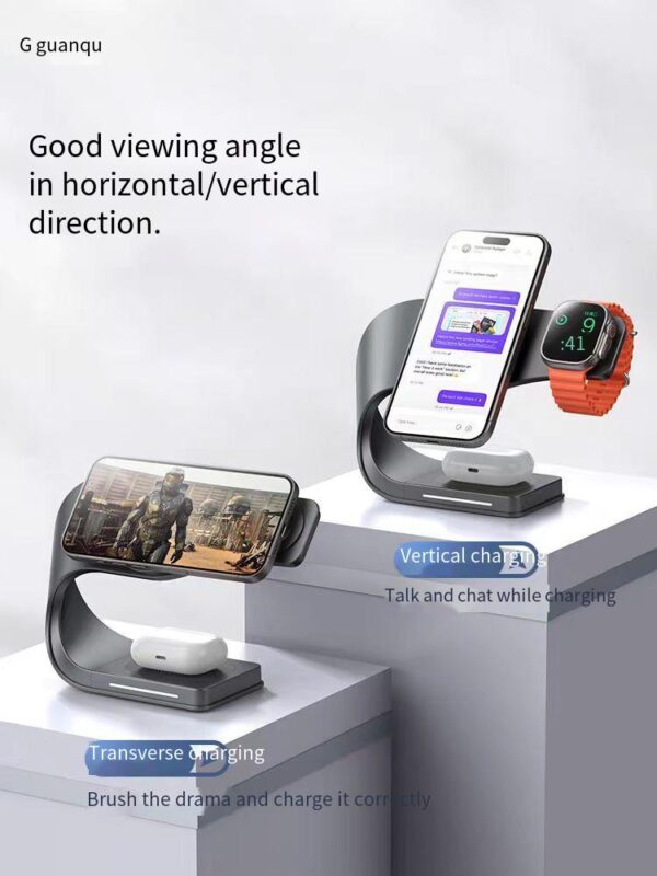 MagSafe four-in-one magnetic wireless charger is suitable for mobile phone headset watch bracket multifunctional universal.
